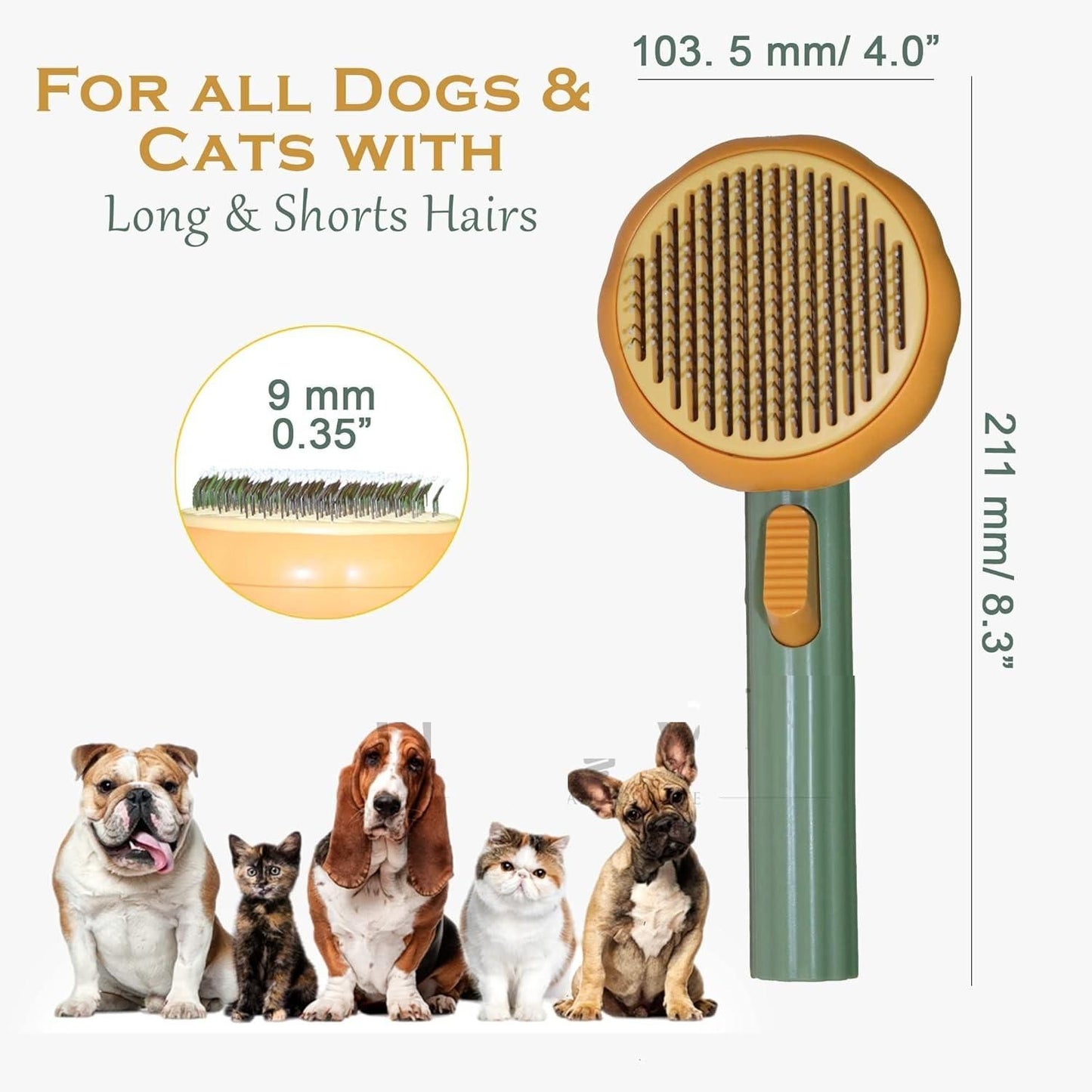 Self-Cleaning Dog & Cat Comb – Gentle Grooming Made Easy 🐾