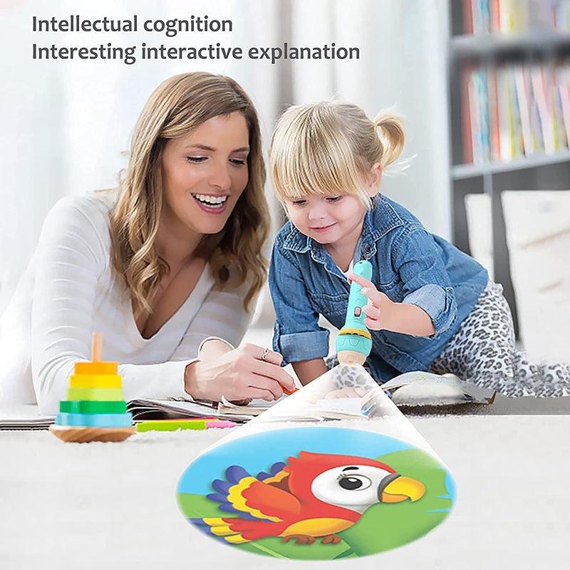 Woman and child playing with educational toys at a table.