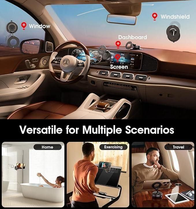 Vacuum Suction Magnetic Bracket | Compact & Hands-Free Mobile Phone Holder