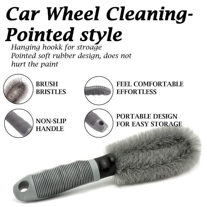 Car Tire Cleaning Brush – Heavy-Duty Wheel & Rim Scrubber