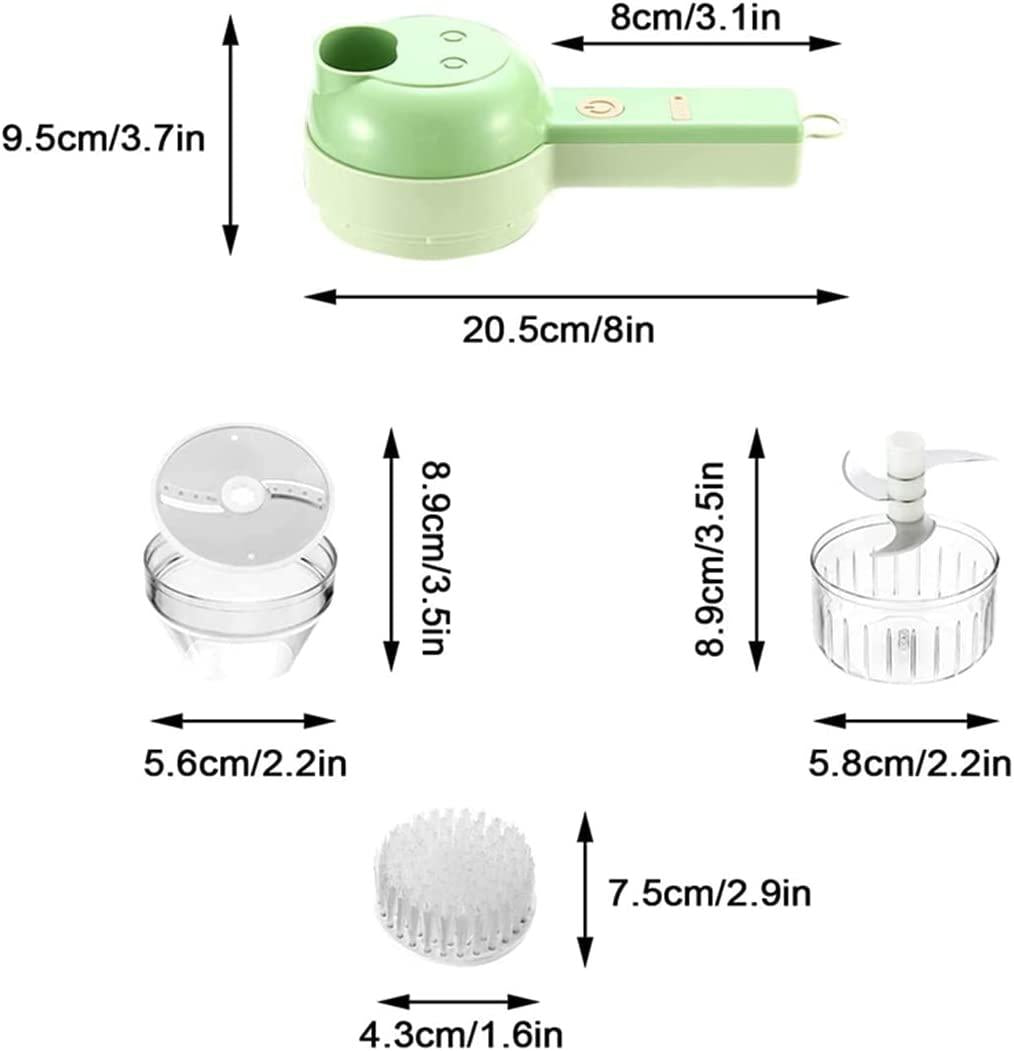 4 in 1 Portable Electric Vegetable Cutter Set | Wireless Food Processor & Chopper