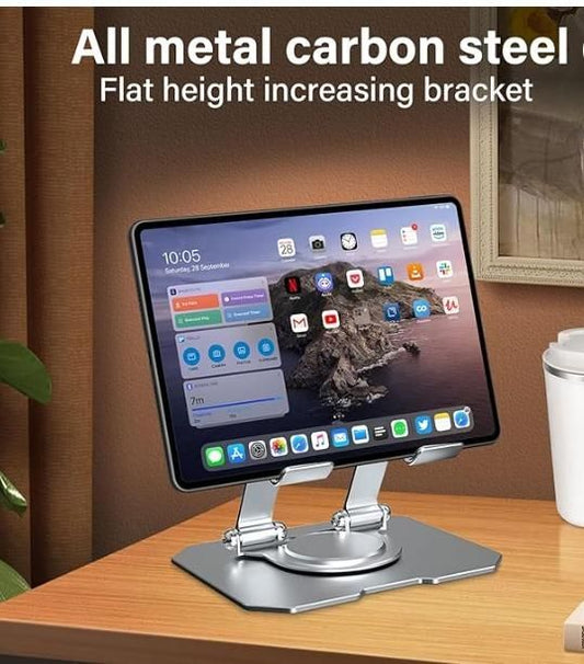 Rotating Base Tablet Stand – 360° Adjustable Viewing