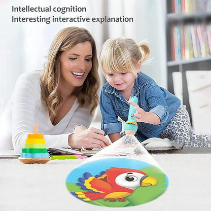 Woman and child playing with educational toys at a table.