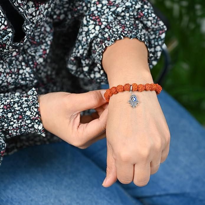 Spiritual Eye Bohemian Rudraksha Beads Bracelet – Pack of 2