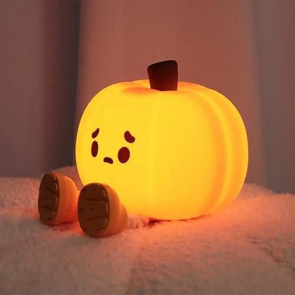 Sad Pumpkin Silicone Lamp – Cute, Cozy & Full of Character 🎃💡
