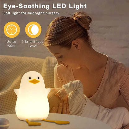 Duck Night Light Lamp - Touch Activated Bedside Light