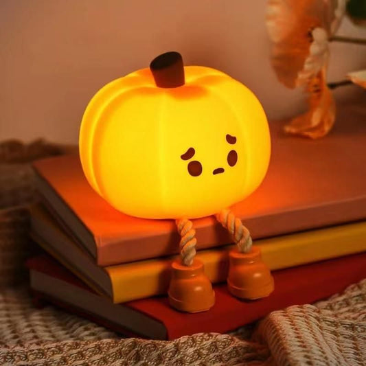 Sad Pumpkin Silicone Lamp – Cute, Cozy & Full of Character 🎃💡