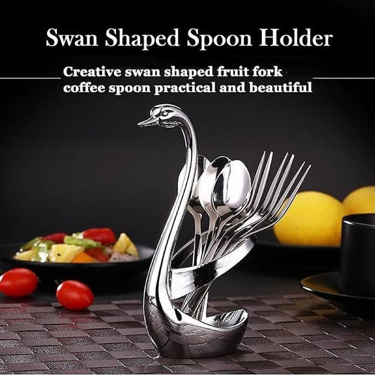 Swan Base Fork Holder with Fork Set – Elegant Kitchen & Home Décor