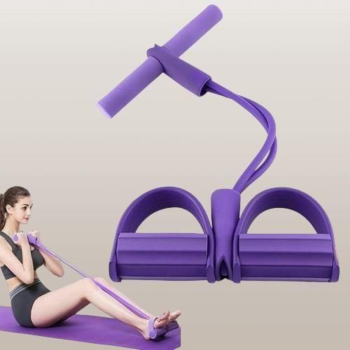 Yoga Pedal Puller Resistance Band - 4 Rope Fitness Equipment for Home Workout