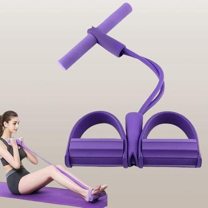 Yoga Pedal Puller Resistance Band - 4 Rope Fitness Equipment for Home Workout