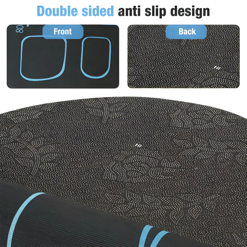 Non-Slip Yoga Mat with Asana Guide Lines – Pack of 1