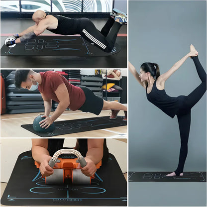 Non-Slip Yoga Mat with Asana Guide Lines – Pack of 1